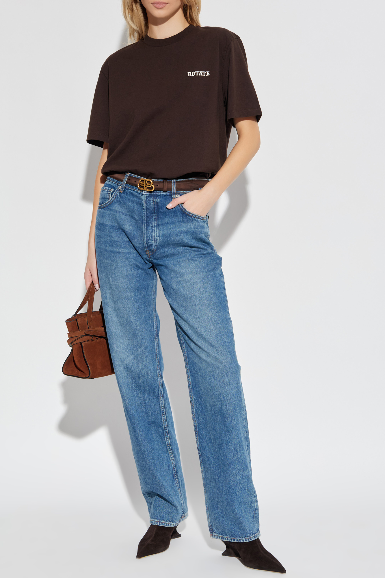 T-shirt with embroidered logo